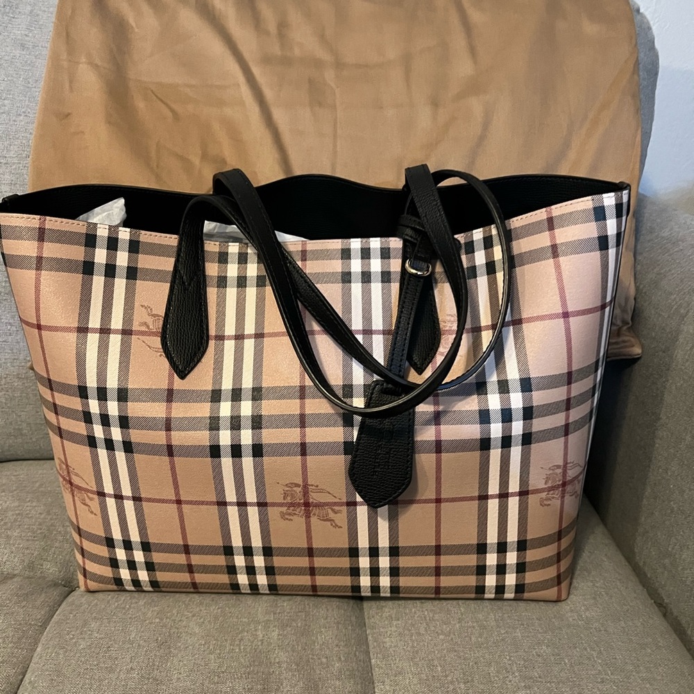 Authentic Burberry reversible tote
